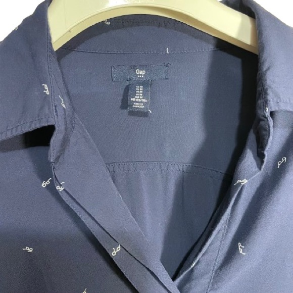 Gap Women Size Medium Summer Dress with Sun Glass Design and Draw String  Blue - Picture 8 of 12